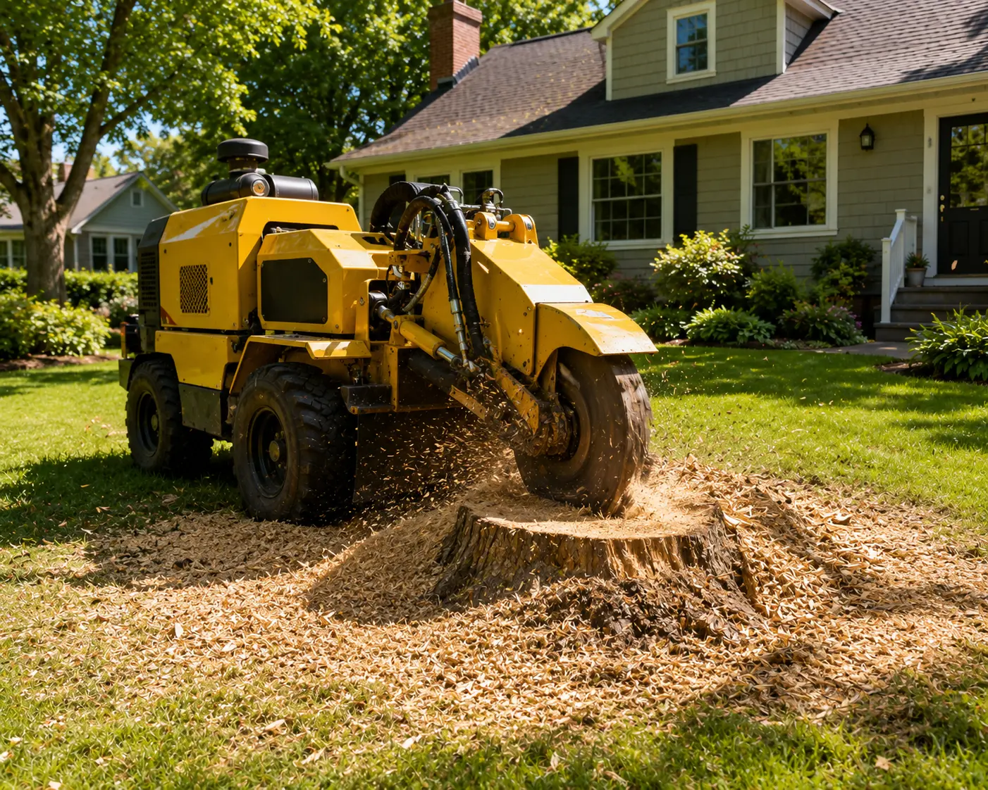 Stump grinding service